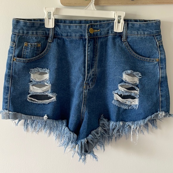 SHEIN Pants - SHEIN destructed denim shorts